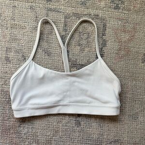 Lululemon White Flow-Y Sports Bra